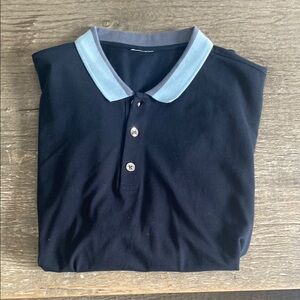 Armani Black and Gray Polo Shirt Classic Design